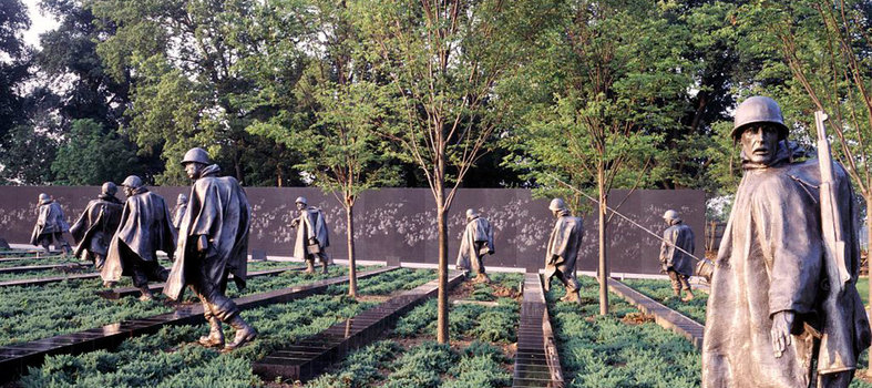 Walk through the Korean War Veterans Memorial