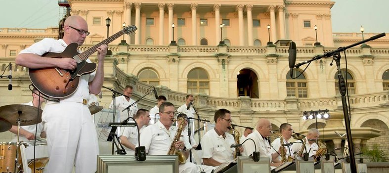 Salute the U.S. Navy Band throughout town